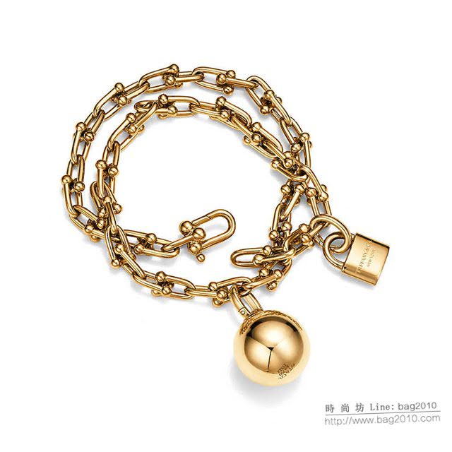 Tiffany純銀飾品 蒂芙尼女士專櫃爆款HardWear環扣手鏈項鏈 Tiffany雙層手鏈  zgt1787